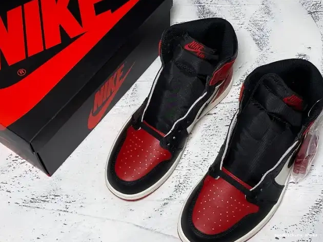 Rep Toe High Retro Bred Jordan 1 OG 555088-610 Air 0613